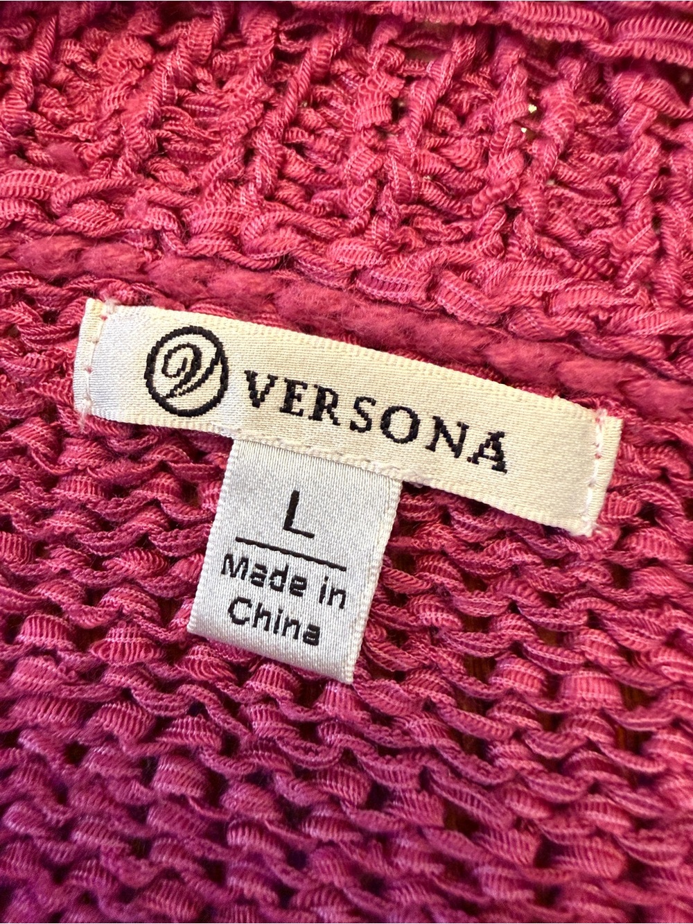 Versona Raspberry Crewneck Knit Sweater - Picture 3 of 11